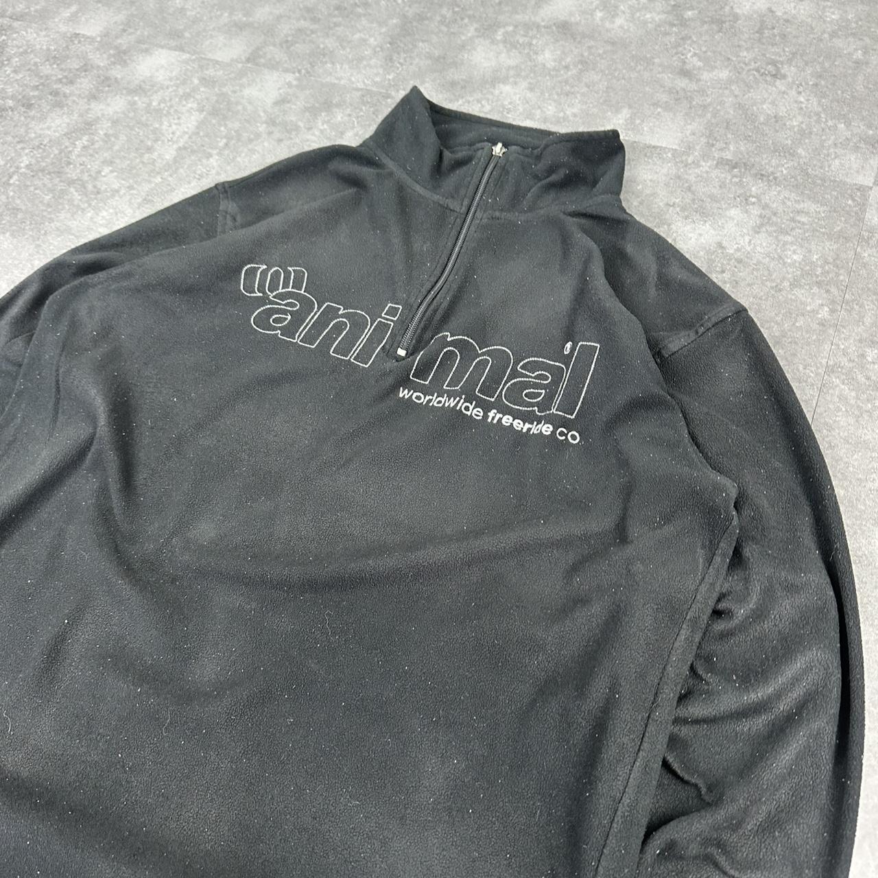 Animal 90s Y2k 1/4 zip embroidered logo Sweatshirt