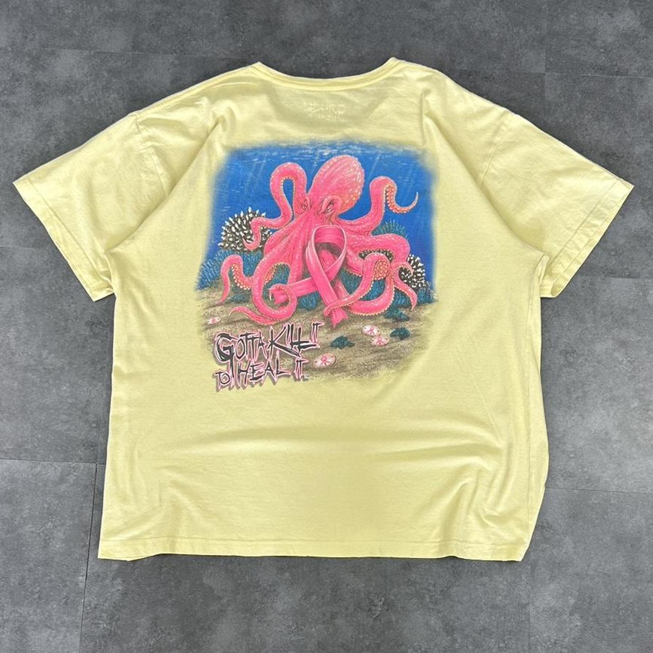 Gotta kill it to heal it T 2000s Y2K logo print Breast Cancer Awareness logo