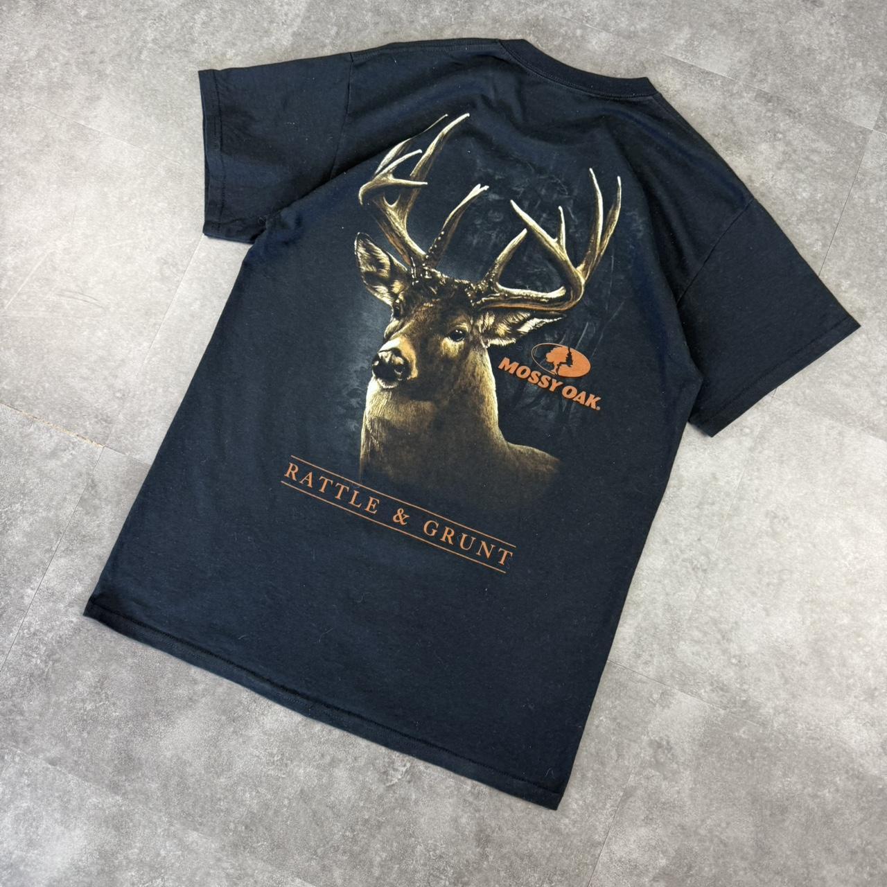 Mossy Oak 2000s Spellout graphic hunter dear haunted mound T shirt