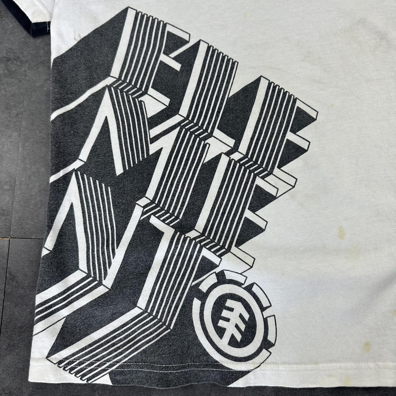Element 2000s Arty Dual Colour print graphic logo T shirt