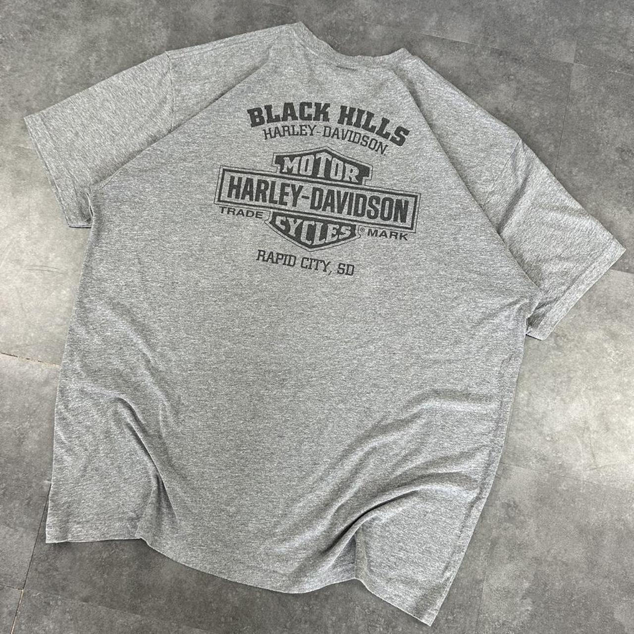 Harley Davidson 2000s biker motorcycle logo Spellout graphic T shirt