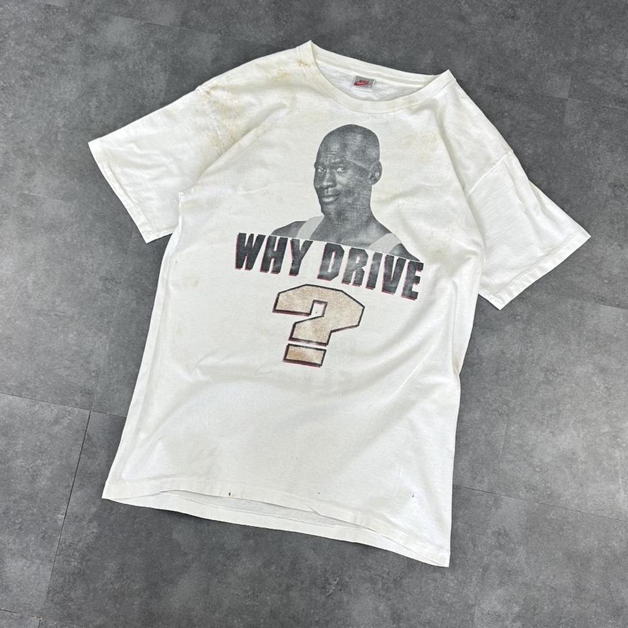 Nike T 2000s Y2K logo print Michael Jordan why drive graphic T shirt