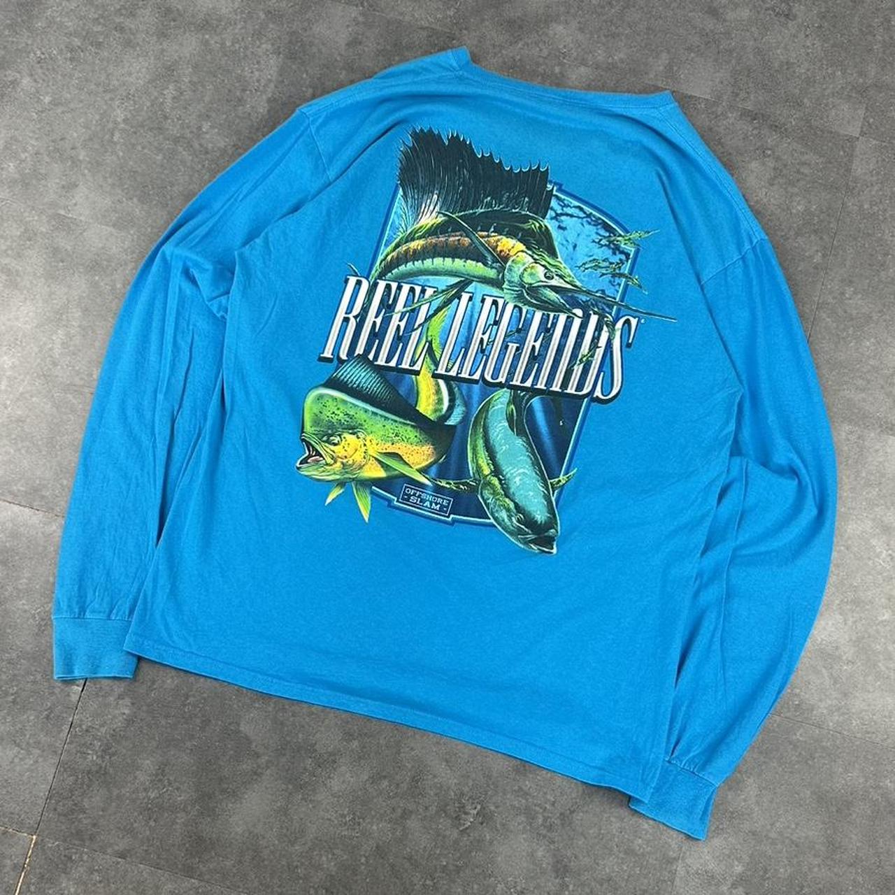 Reel legends 90s printed fishing graphic logo T shirt