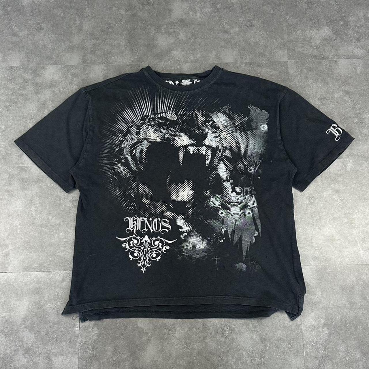 Bare Fox T 2000s Y2K logo print tiger roar graphic T shirt