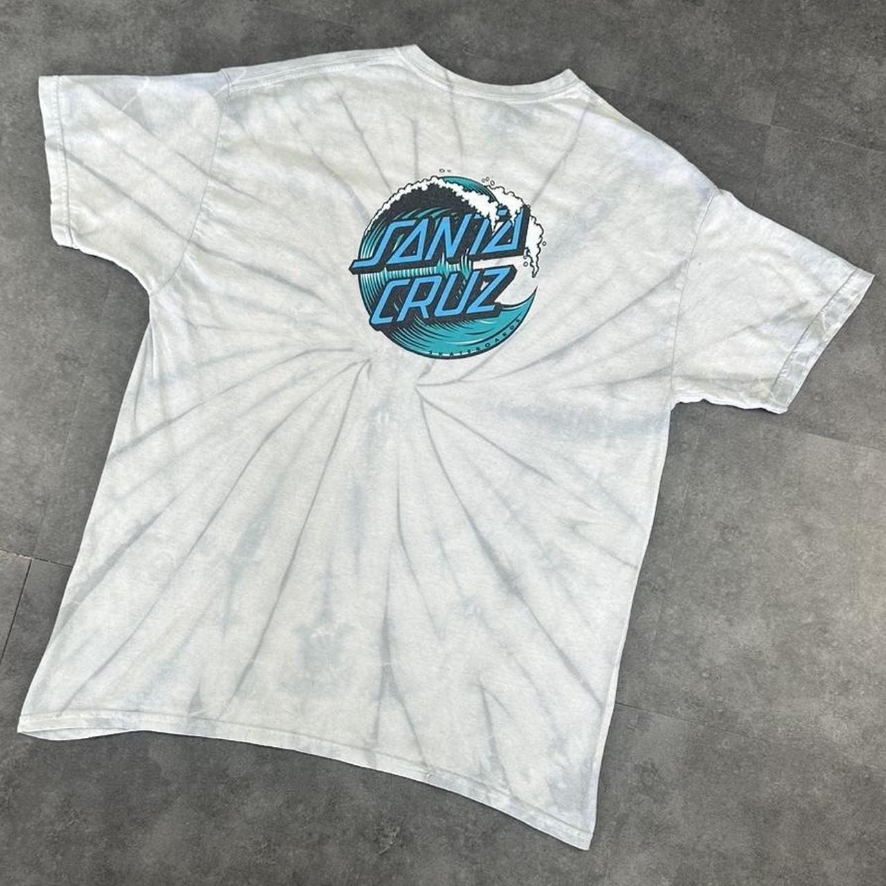 Santa Cruz T 2000s Print Logo Tie Dye design graphic T shirt