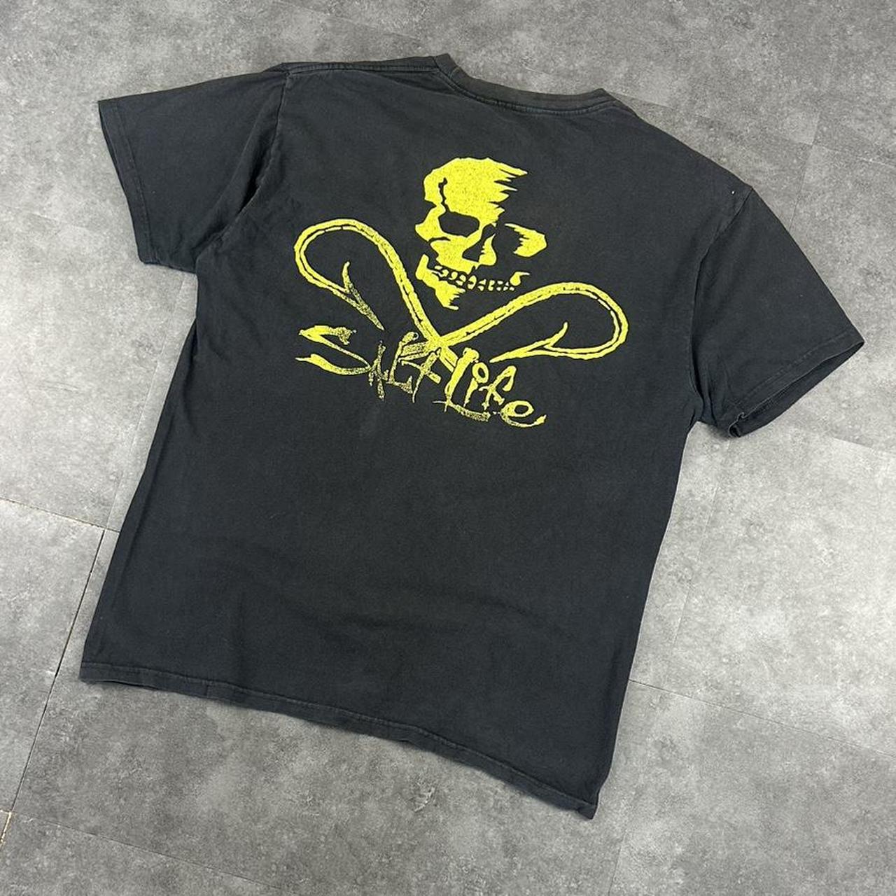 Salt life 90s printed graphic skull and hook logo T shirt
