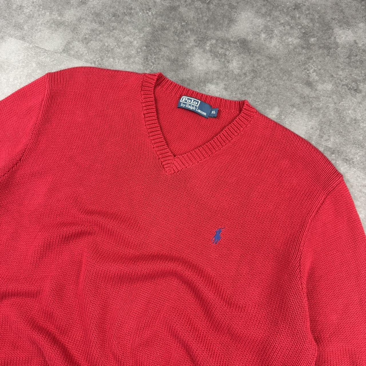 Polo Ralph Lauren 90s chunky knit v neck jumper