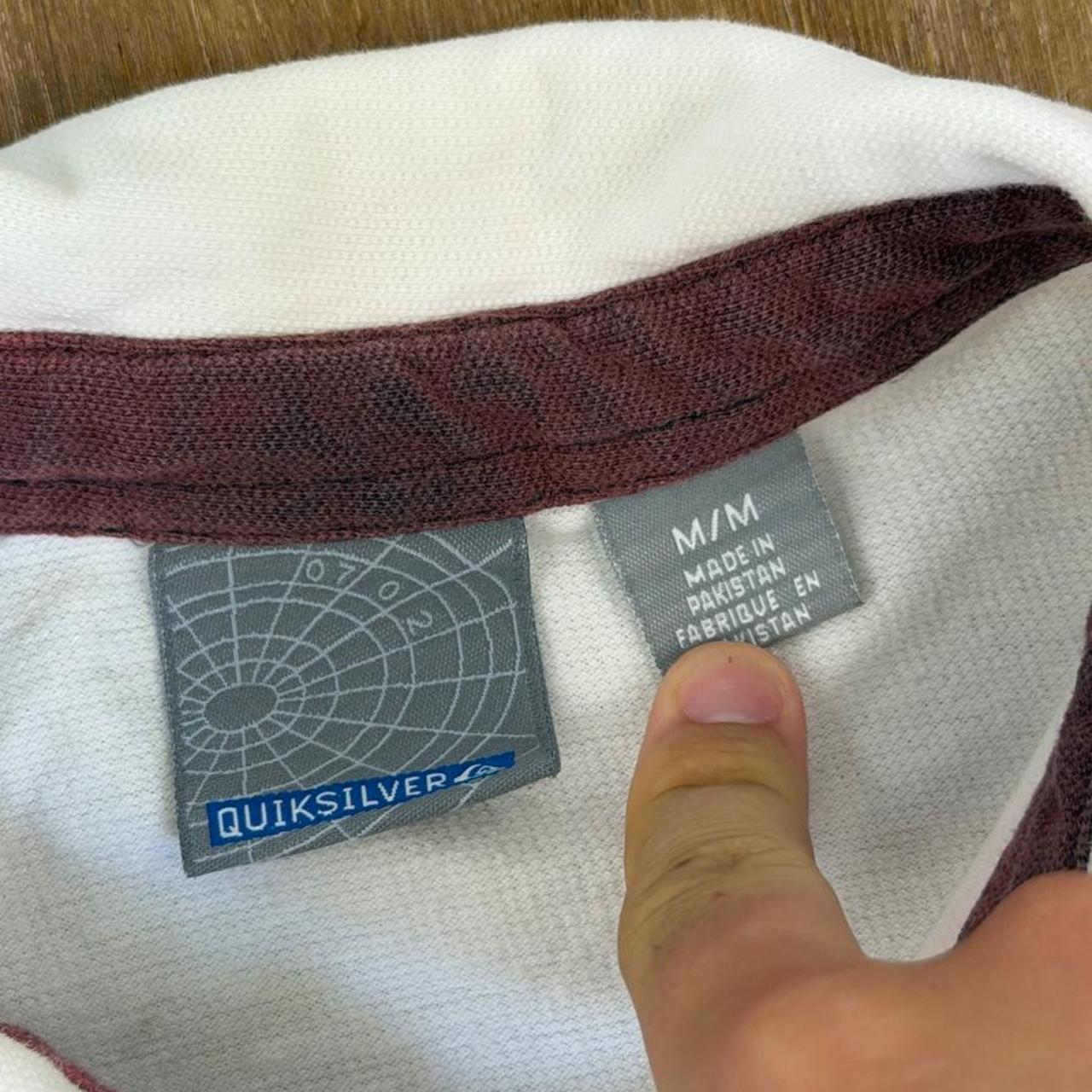 Quiksilver Surfwear white Y2K Polo Shirt