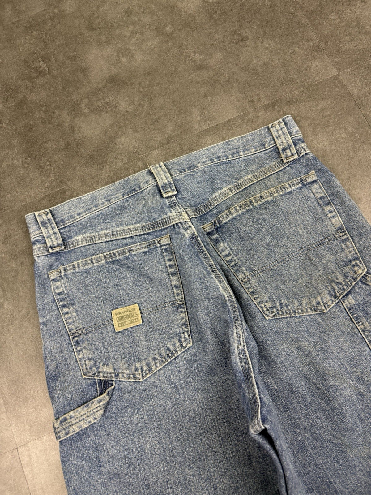 Wrangler Vintage Baggy Carpenter 90s Y2K Denim Jorts Shorts Skater Workwear 36W