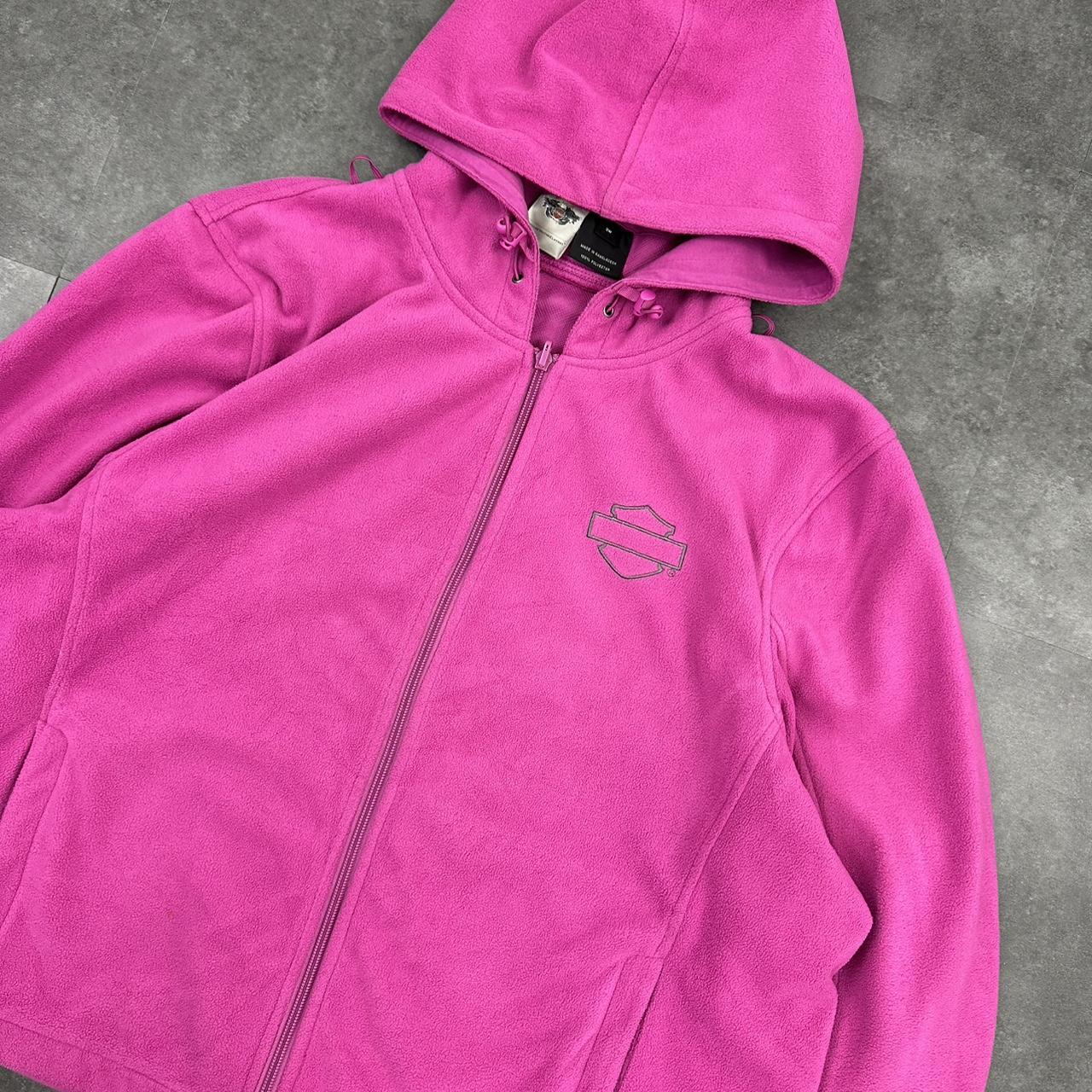 2000s Harley Davidson zip up fleece sweatshirt hoodie