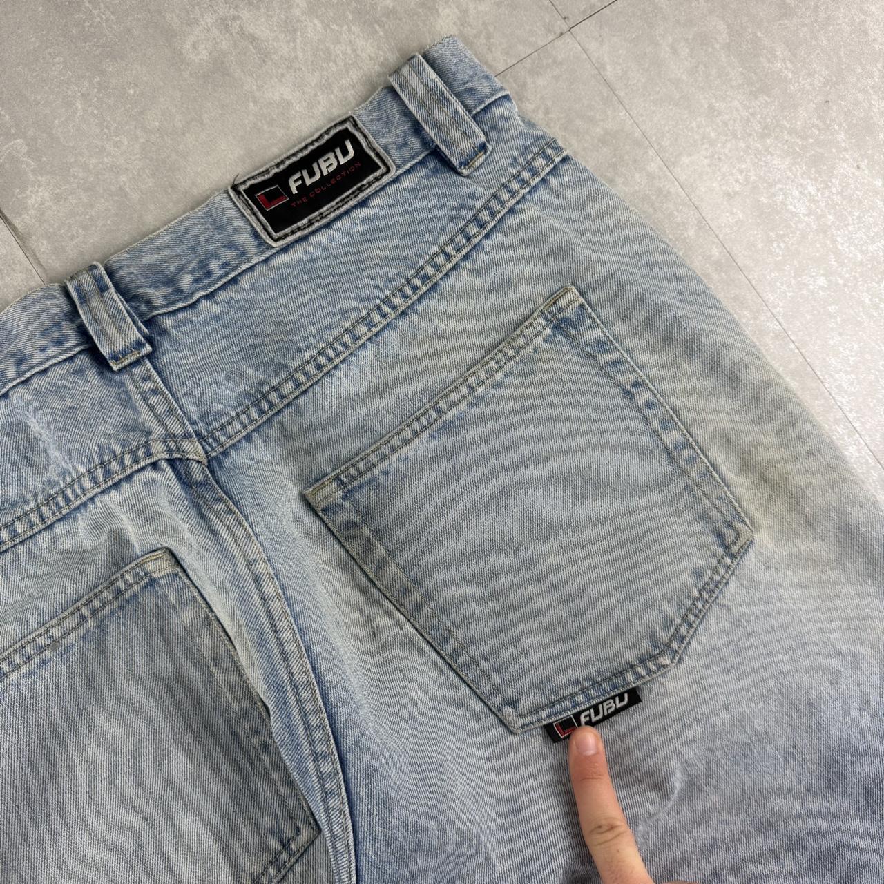 Fubu distressed hiphop 2000s embroidered jeans