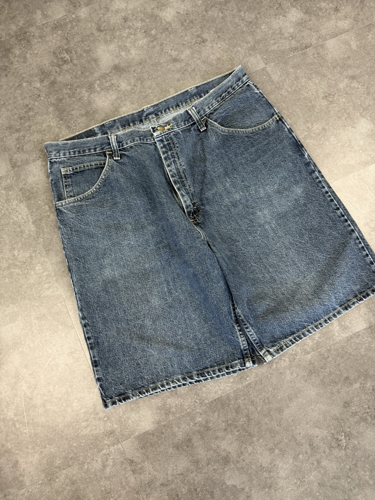 Wrangler Vintage Baggy Jorts 90s Y2K Denim Jeans Shorts Skater Workwear 38W