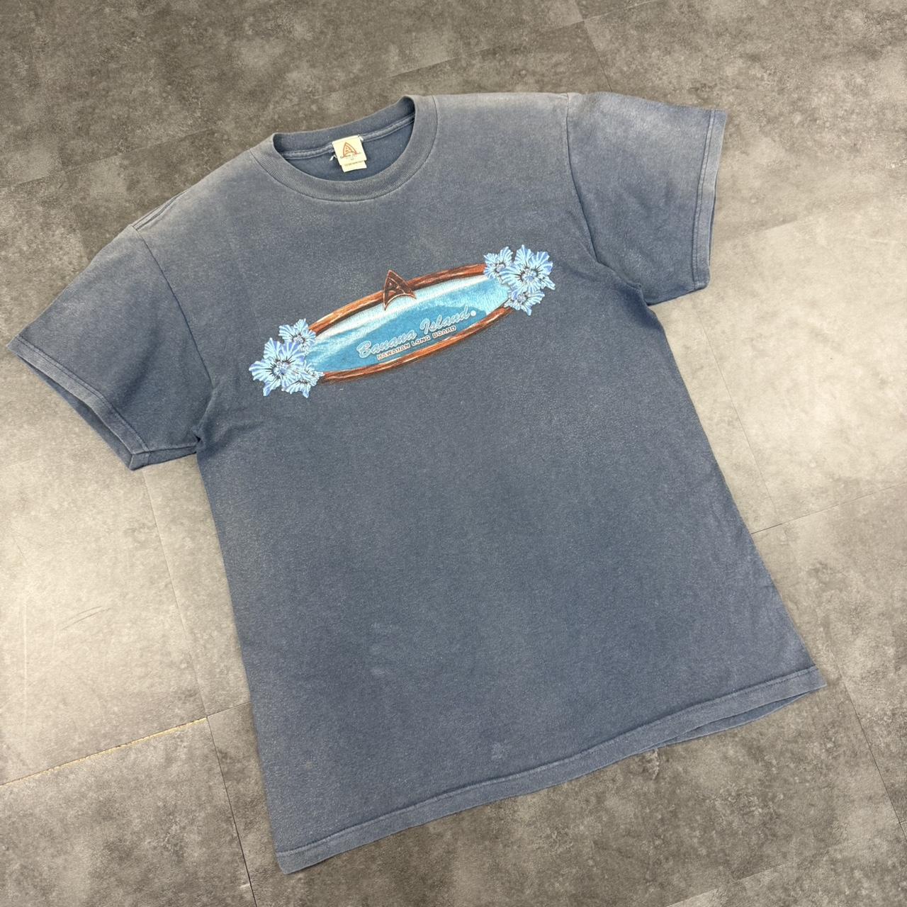 Banana island 2000s Hawaii long boards Print graphic logo surf T shirt