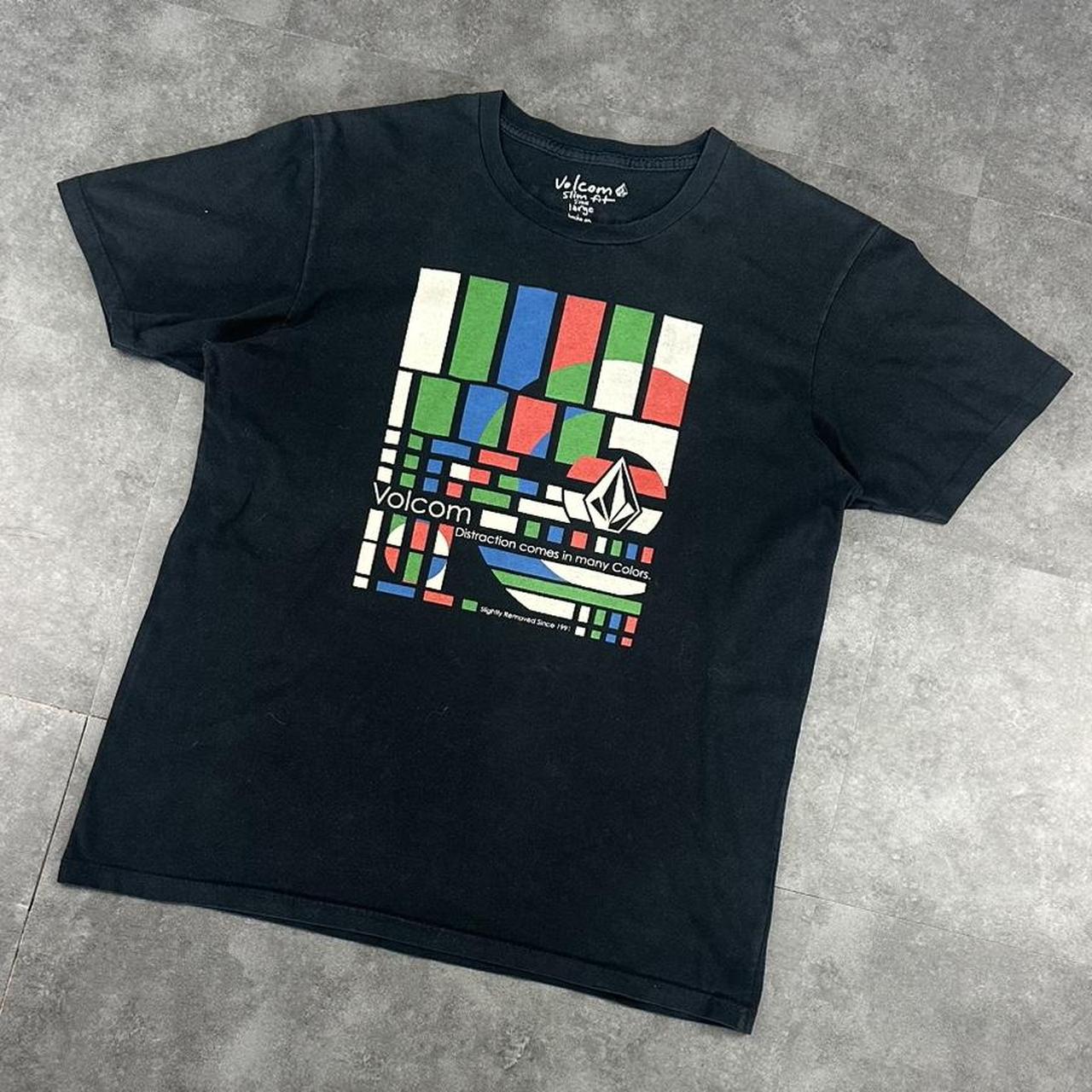 Volcom T 2000s Print RGB Arty Logo graphic T shirt
