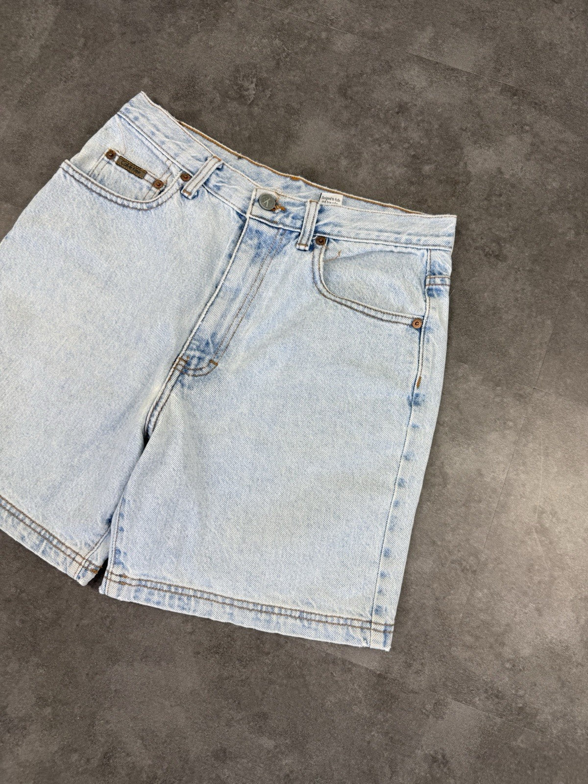 Calvin Klein Jorts Denim Jeans Shorts 90s/Y2K Baggy Made in USA Vintage 29W