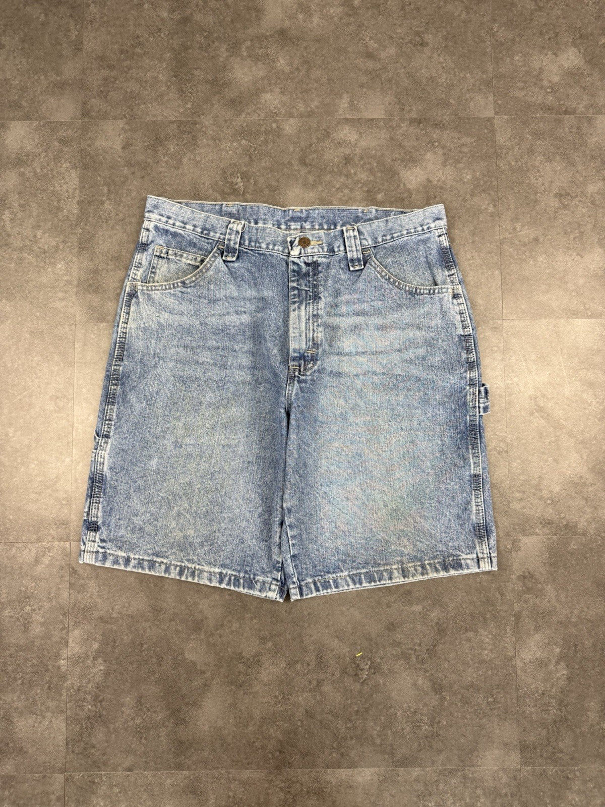Wrangler Vintage Baggy Carpenter 90s Y2K Denim Jorts Shorts Skater Workwear 30W