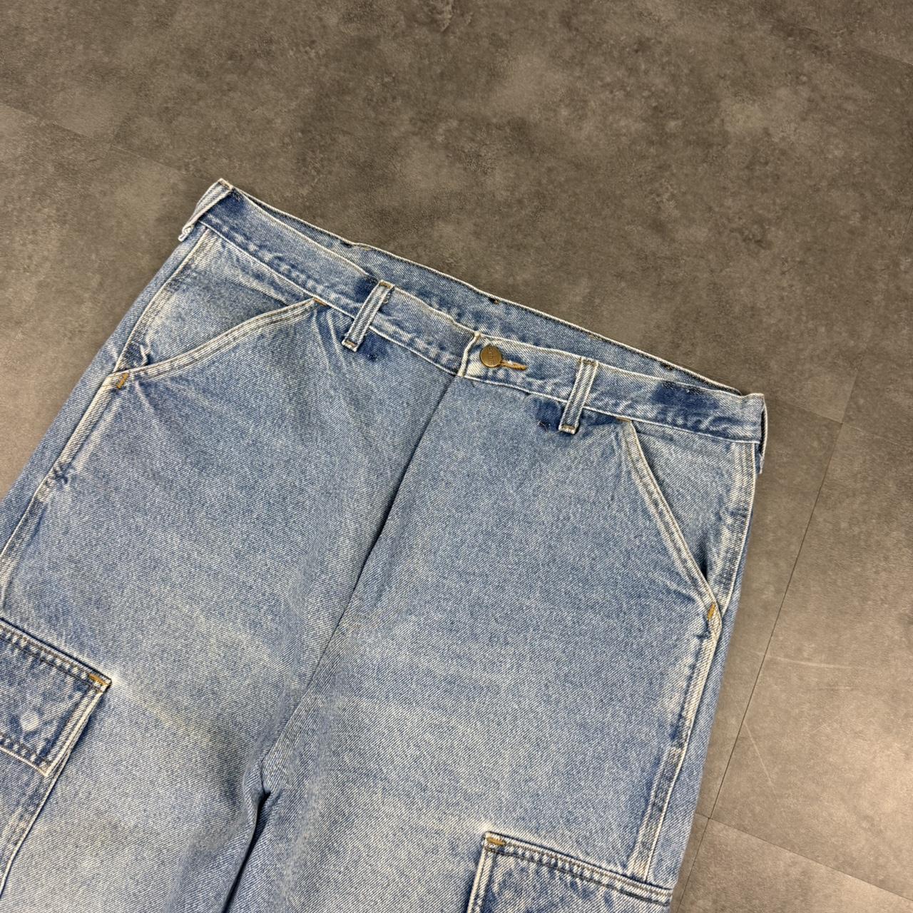 Carhartt 2000s dungaree workwear comfort fit denim shorts jorts