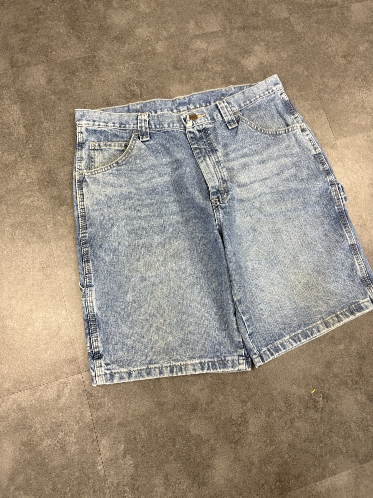 Wrangler Vintage Baggy Carpenter 90s Y2K Denim Jorts Shorts Skater Workwear 30W