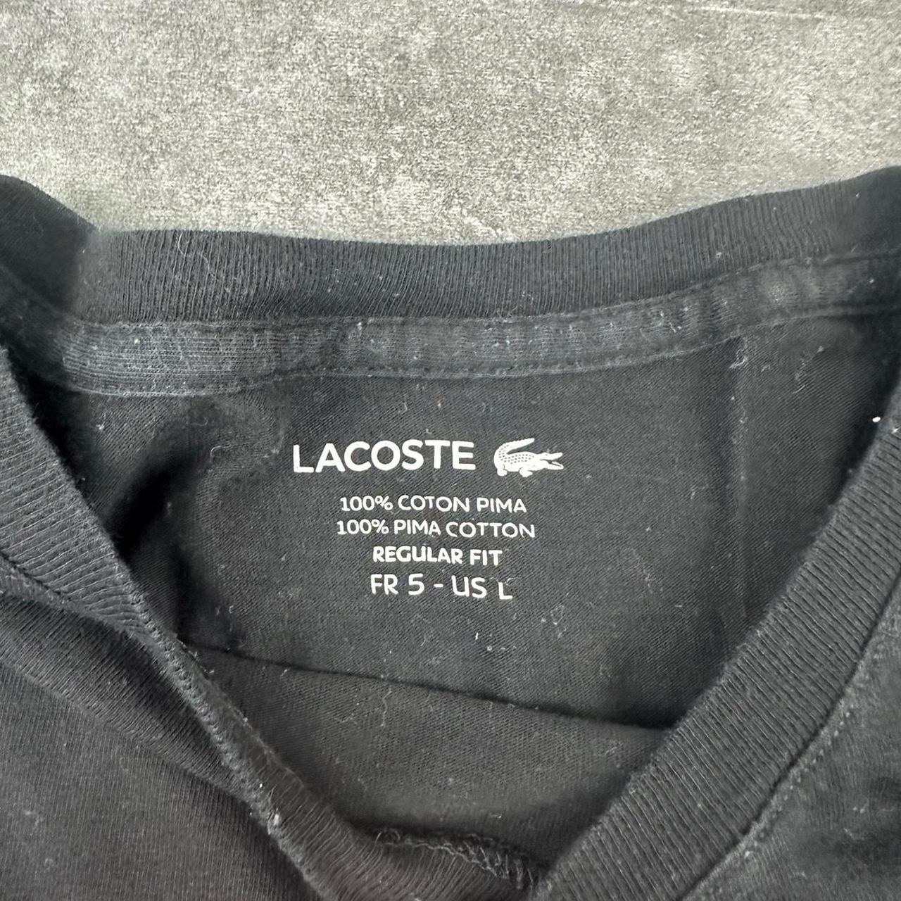 Lacoste 2000s embroidered logo long sleeve T shirt