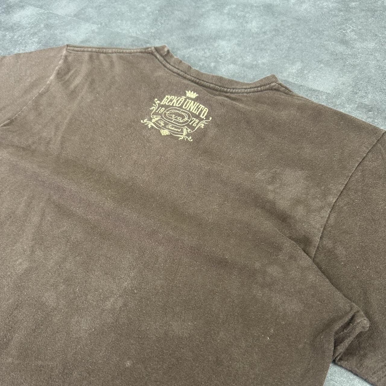 Ecko Unltd 90s Y2K Embroidered crest print graphic logo shirt