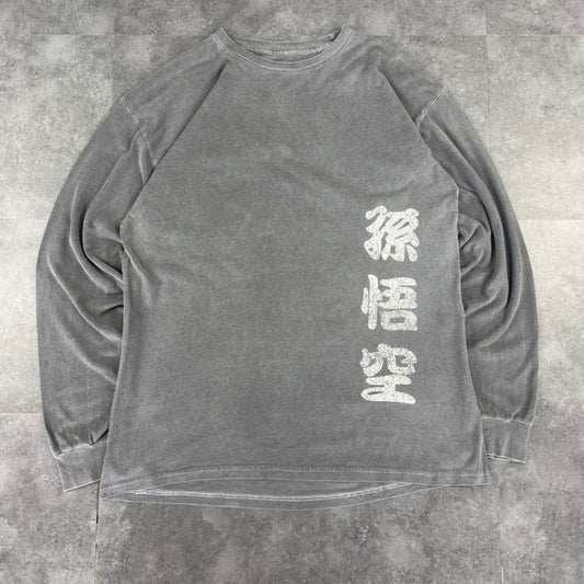 Dragon Ball Z 2000s skate hiphop Y2K logo print graphic long sleeve T shirt