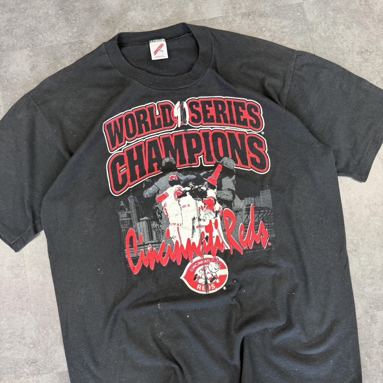 Jerzees 1988 Cincinnati Reds World Series Champions MLB USA print 90s Single Stitch Graphic print T-