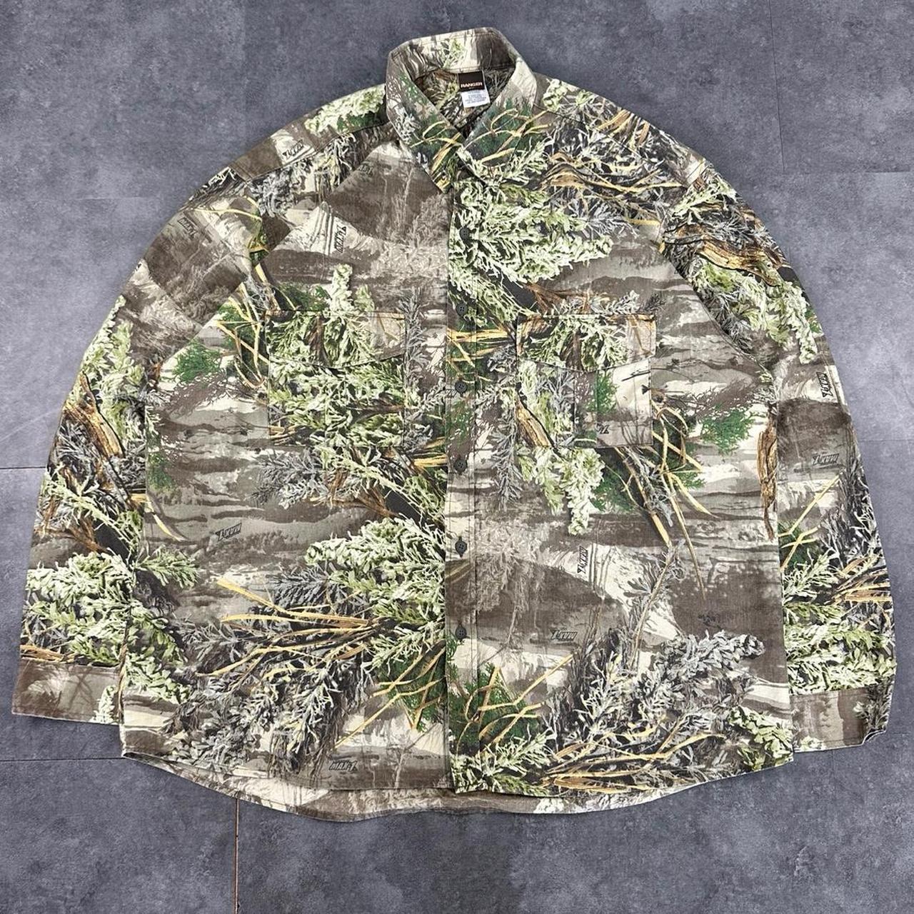 Ranger 2000s vintage 90s Y2K Mossy Oak Lightweight hunting apparel button down Real Tree camo long s