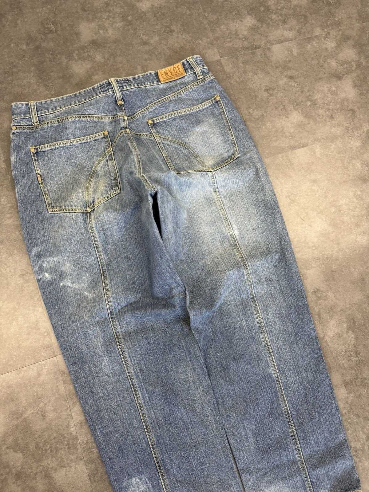 Eynce 2000s Hip Hop Grunge Baggy Jeans 90s Y2K Vintage Skate Jeans 40W 32L