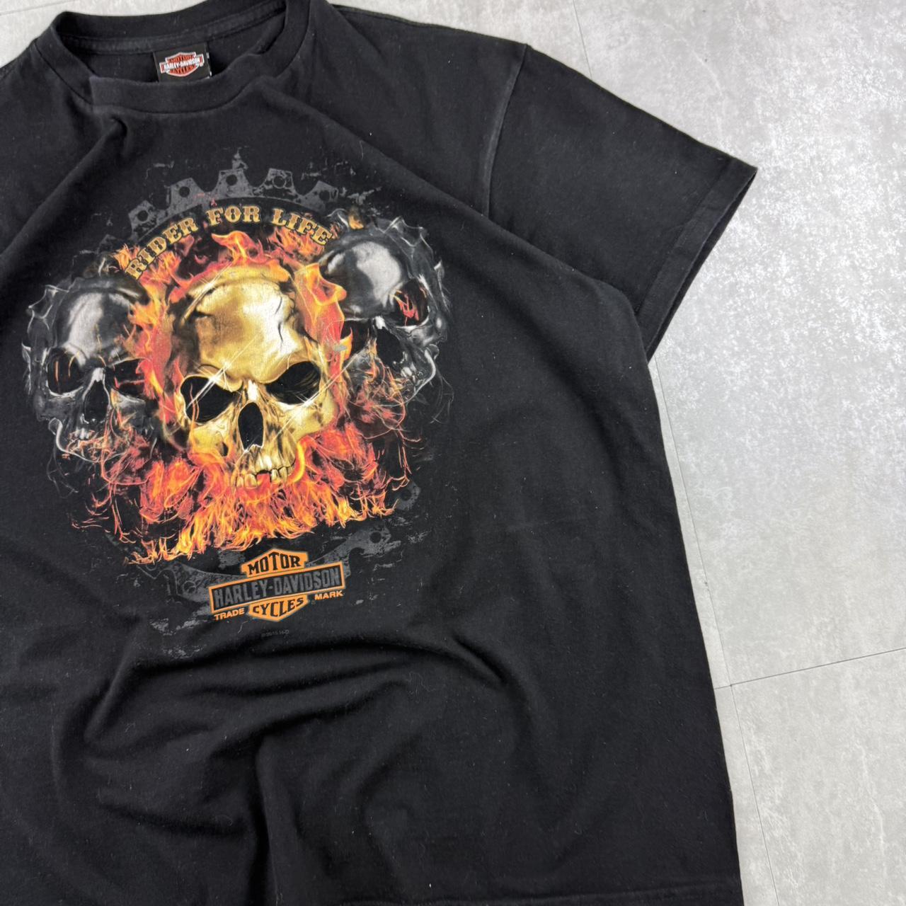 Harley Davidson 2000s biker spellout T shirt