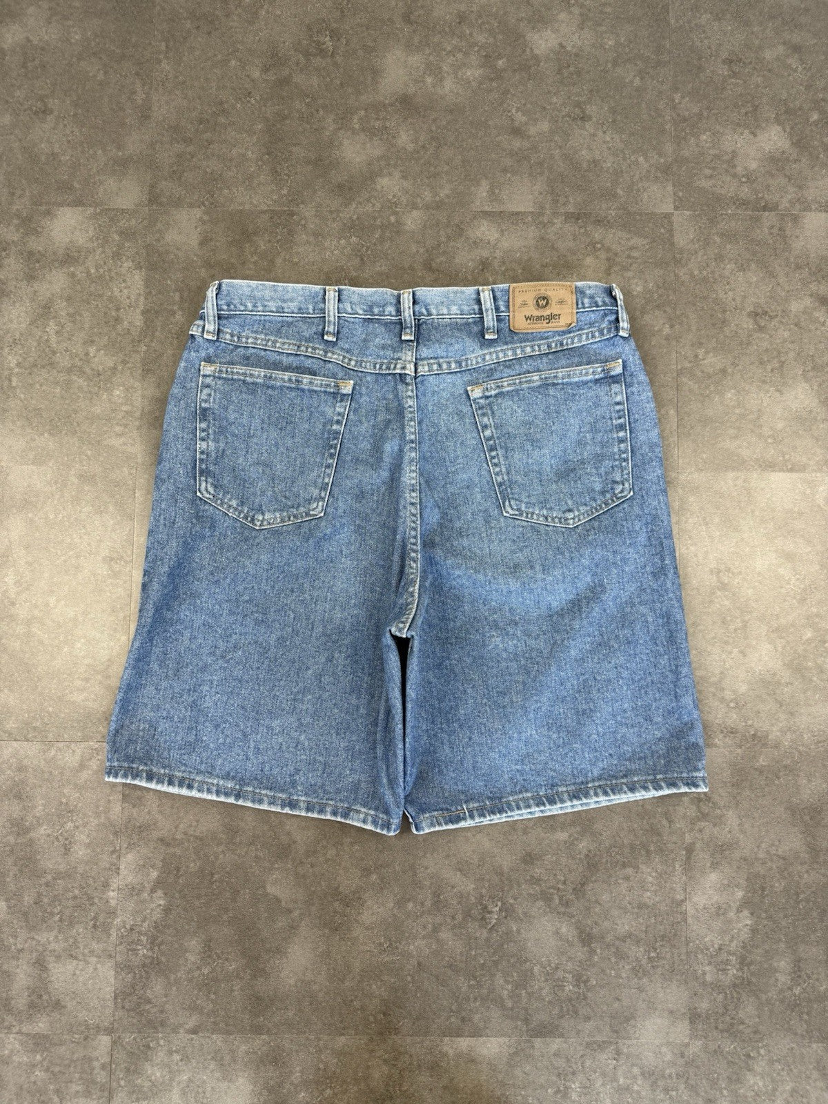 Wrangler Vintage Baggy Jorts 90s Y2K Denim Jeans Shorts Skater Workwear 36W