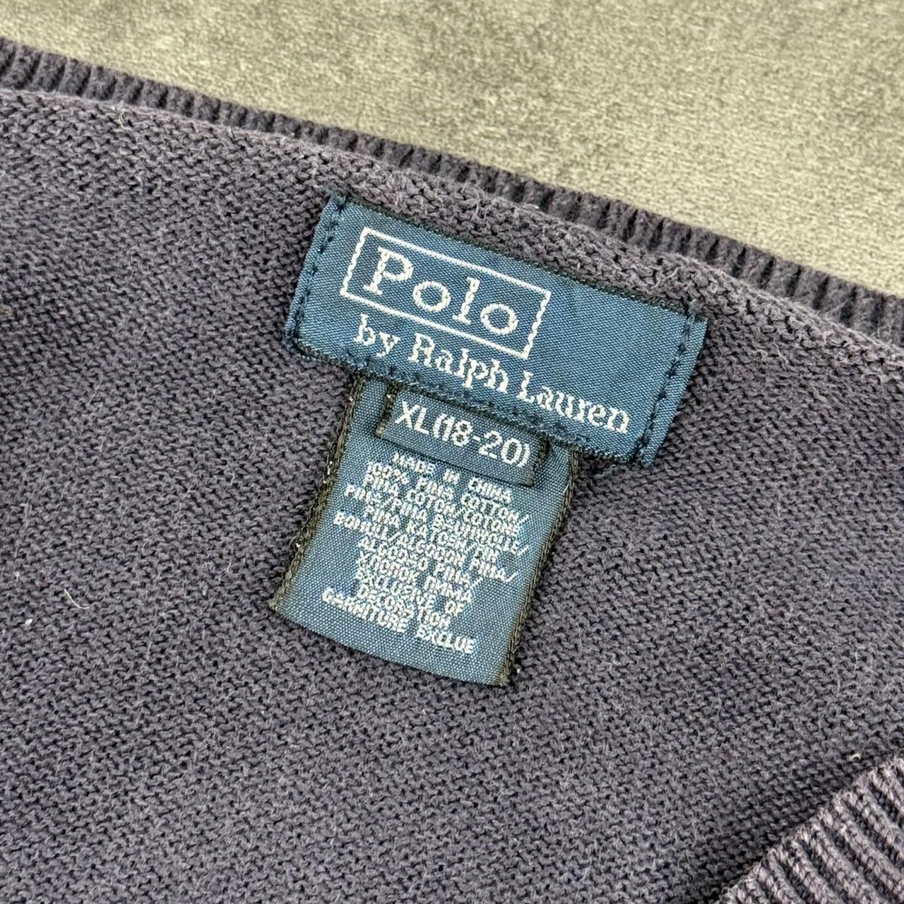 Polo Ralph Lauren 90s chunky knit v neck jumper