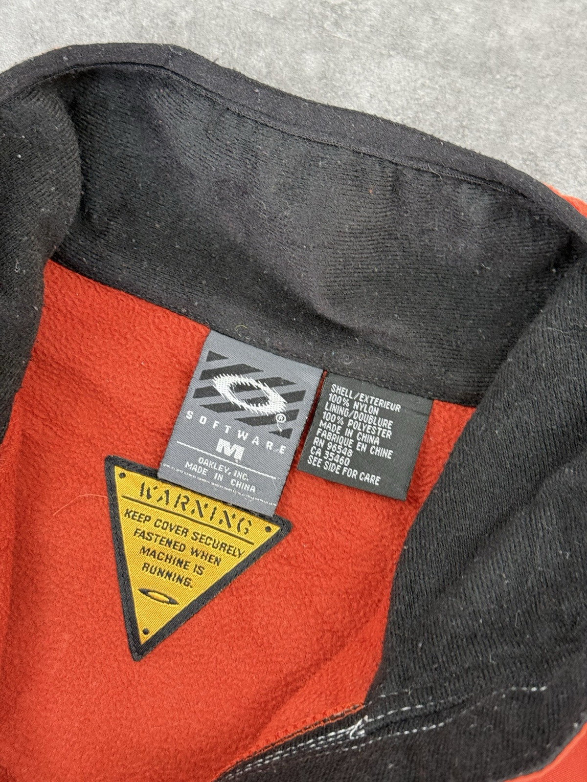 Vintage Oakley Software Y2k Gorpcore Orange Gilet Sherpa Fleece 90s