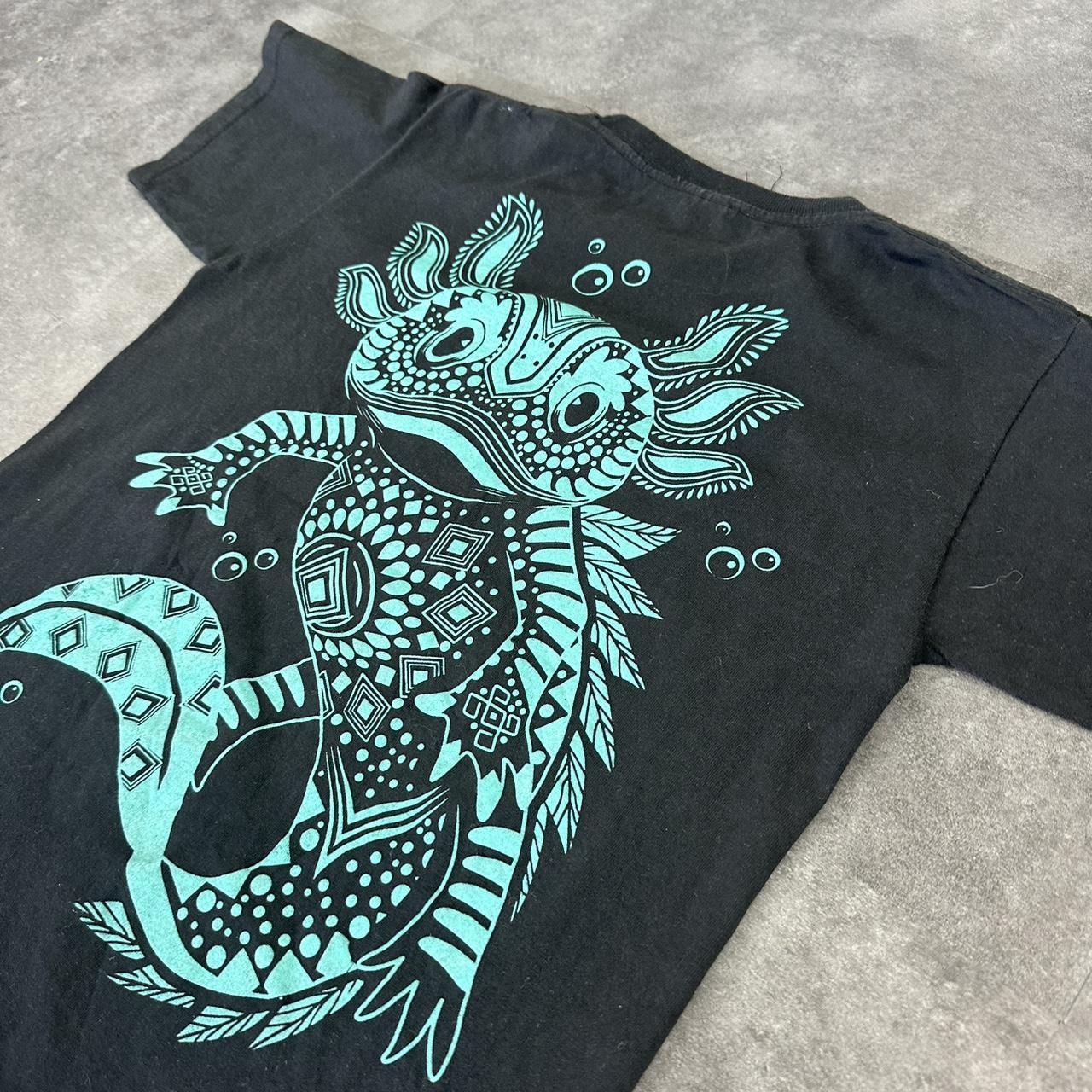 Thessh Adulto Spanish 2000s Axolotl Print graphic T shirt