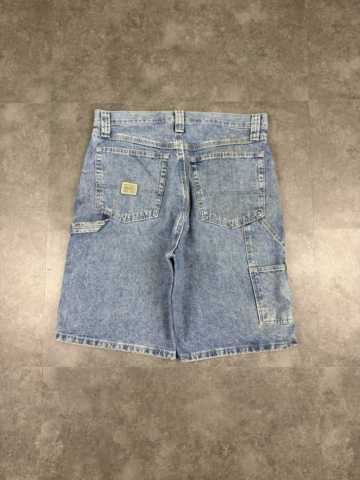Wrangler Vintage Baggy Carpenter 90s Y2K Denim Jorts Shorts Skater Workwear 36W