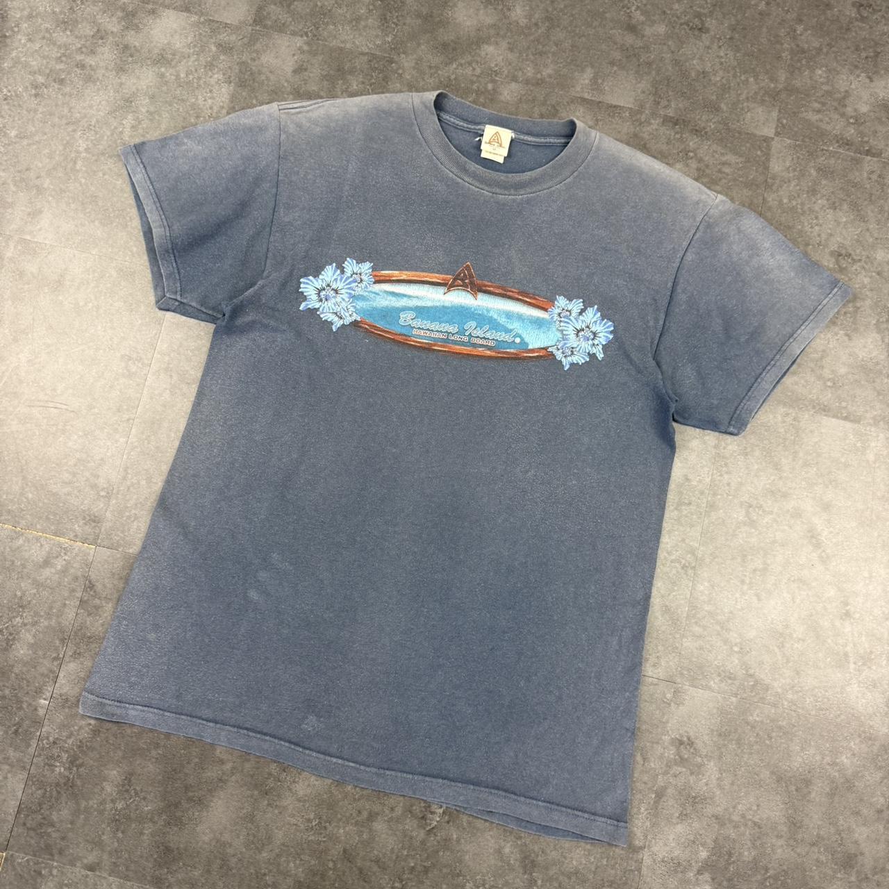 Banana island 2000s Hawaii long boards Print graphic logo surf T shirt