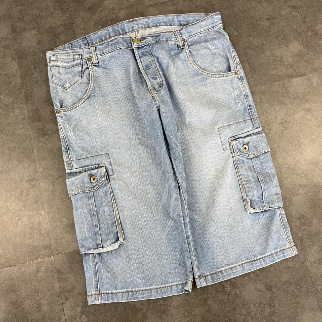 Cocheiro 2000s Vintage Baggy HipHop Y2k embroidered cargo Jorts