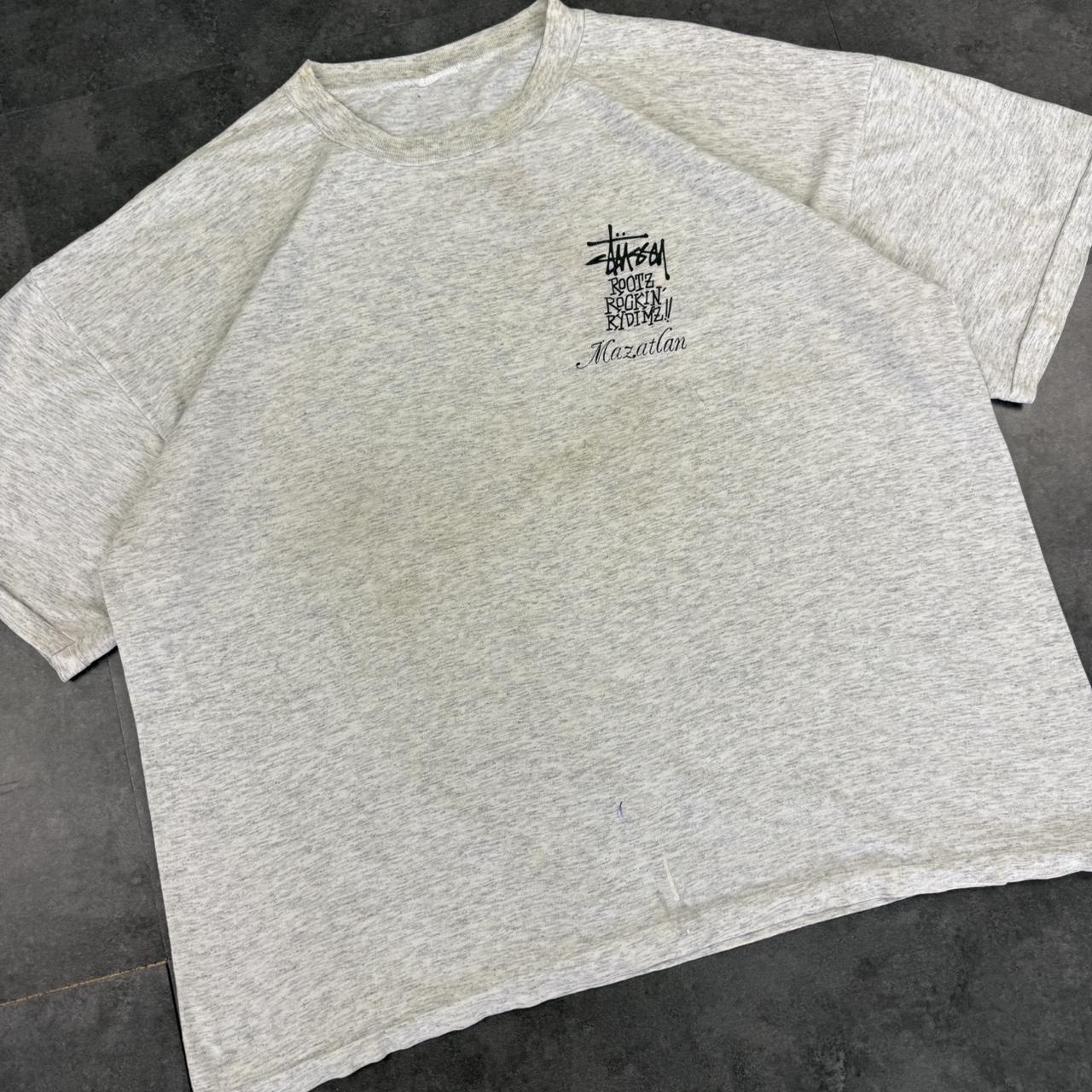Stussy rare 90s Y2K Jamaica print graphic logo shirt