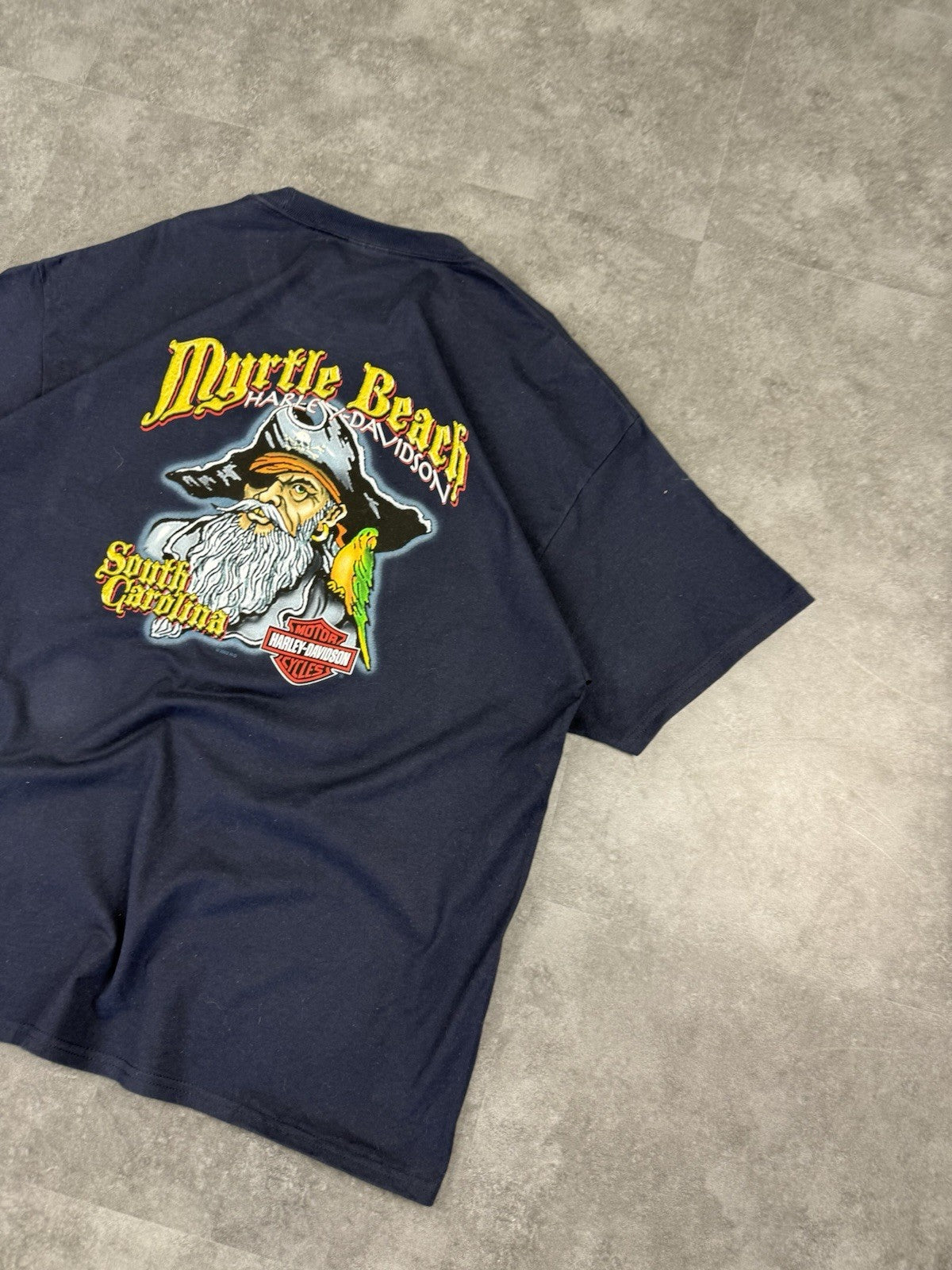 Harley Davidson Y2k Biker Grunge Spellout T-Shirt South Carolina Size XL