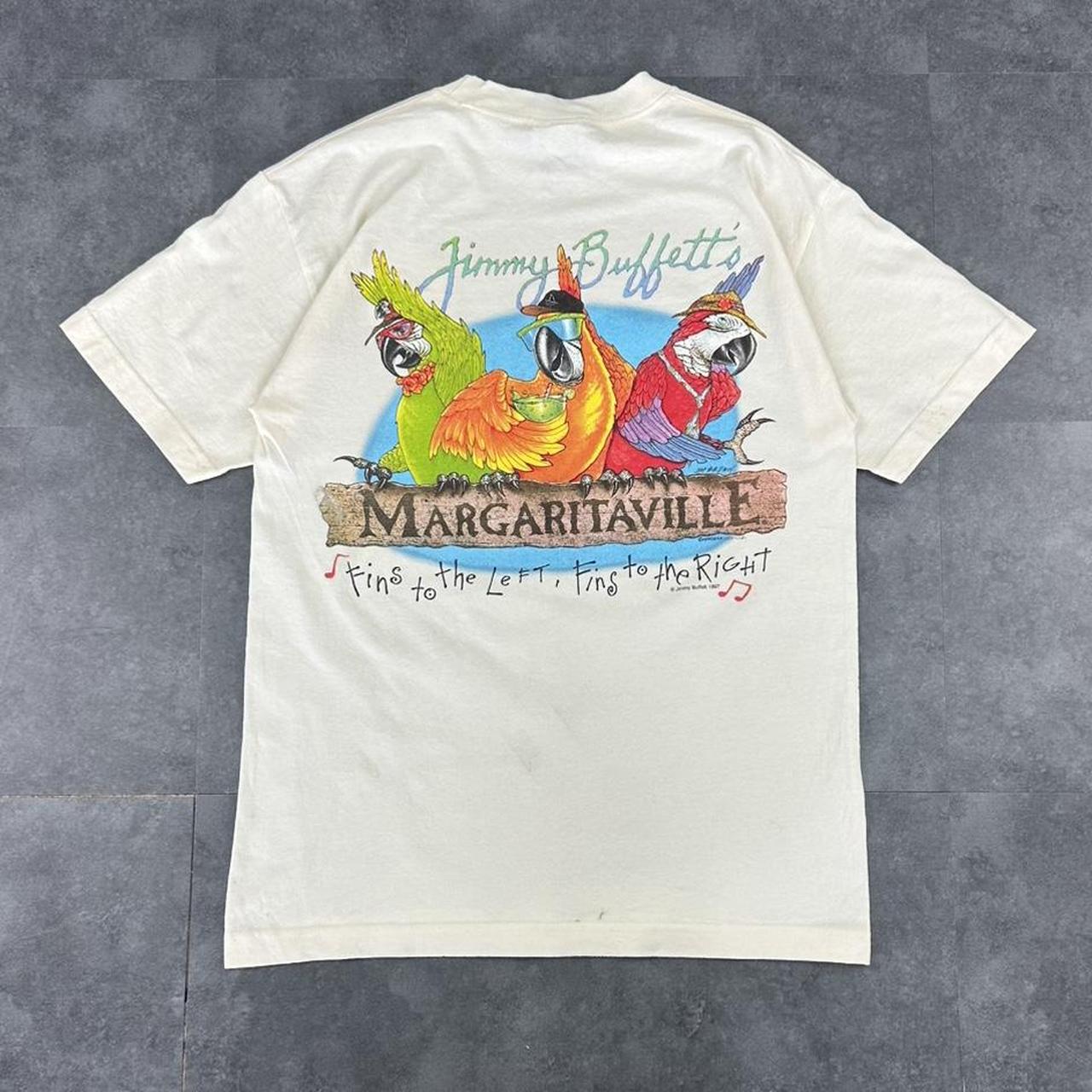 Jimmy Buffet T Y2K 90s Margaritaville parrot print graphic logo T shirt