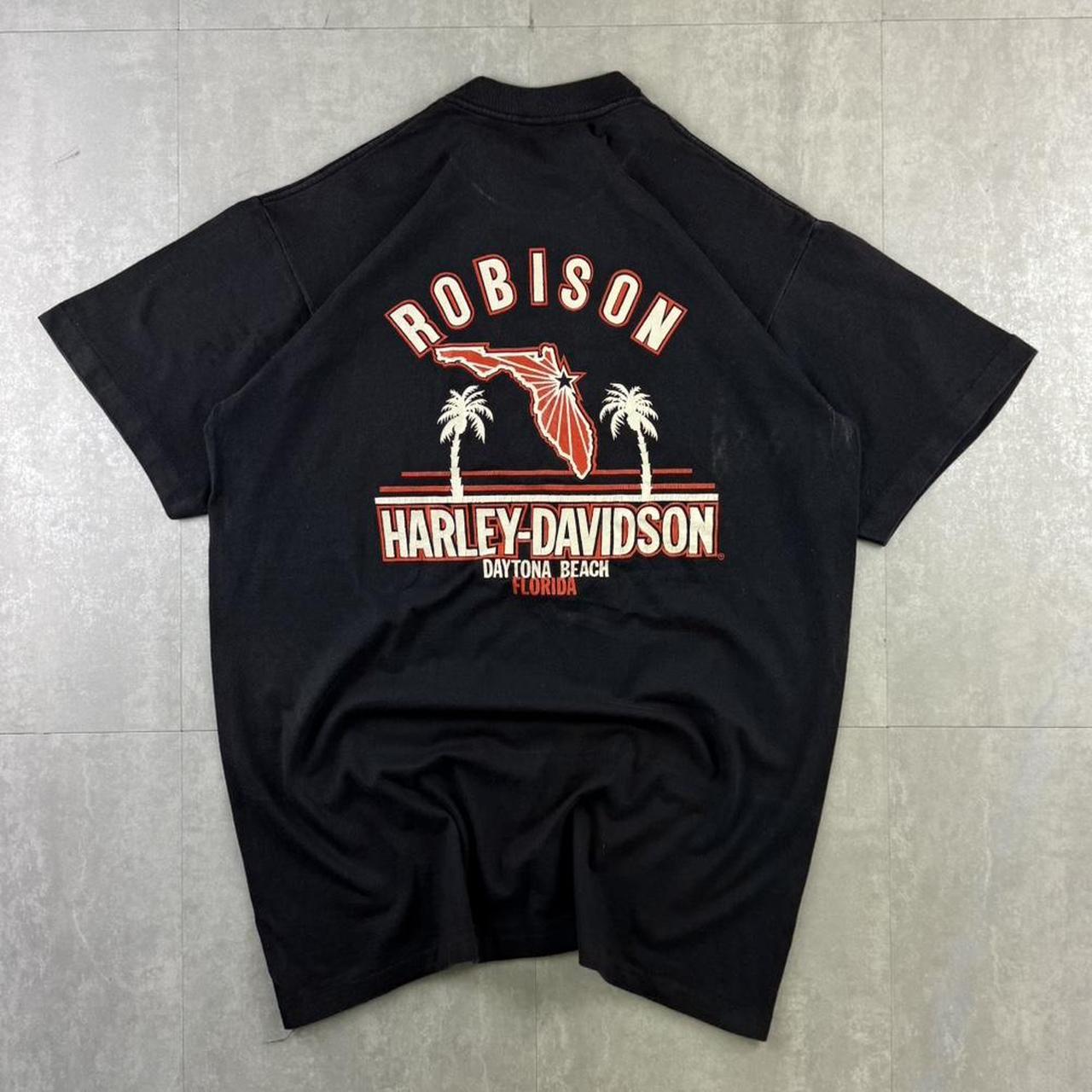 Harley Davidson 2000s biker spellout T shirt