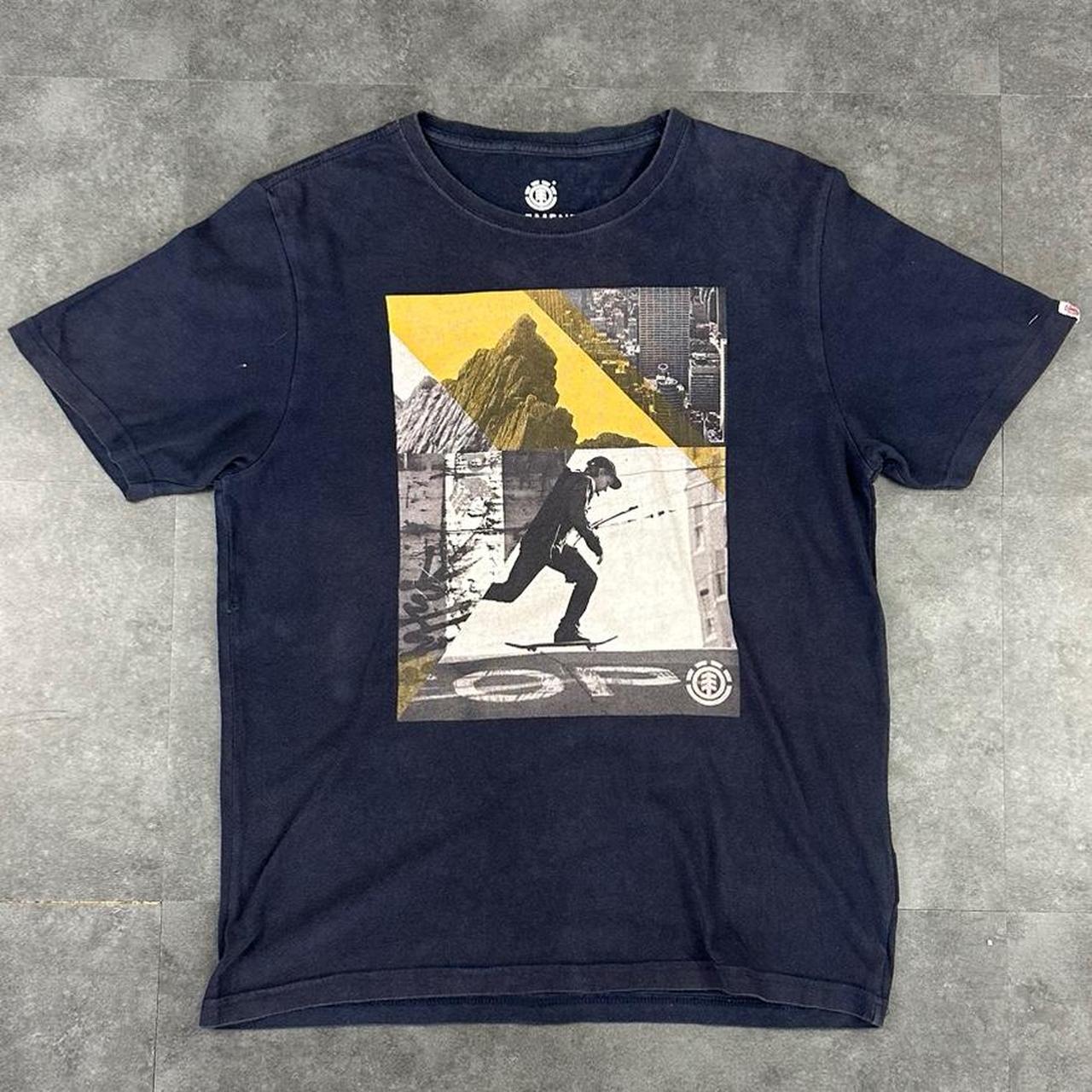 Element 2000s Skater Skateboard arty Print graphic T shirt