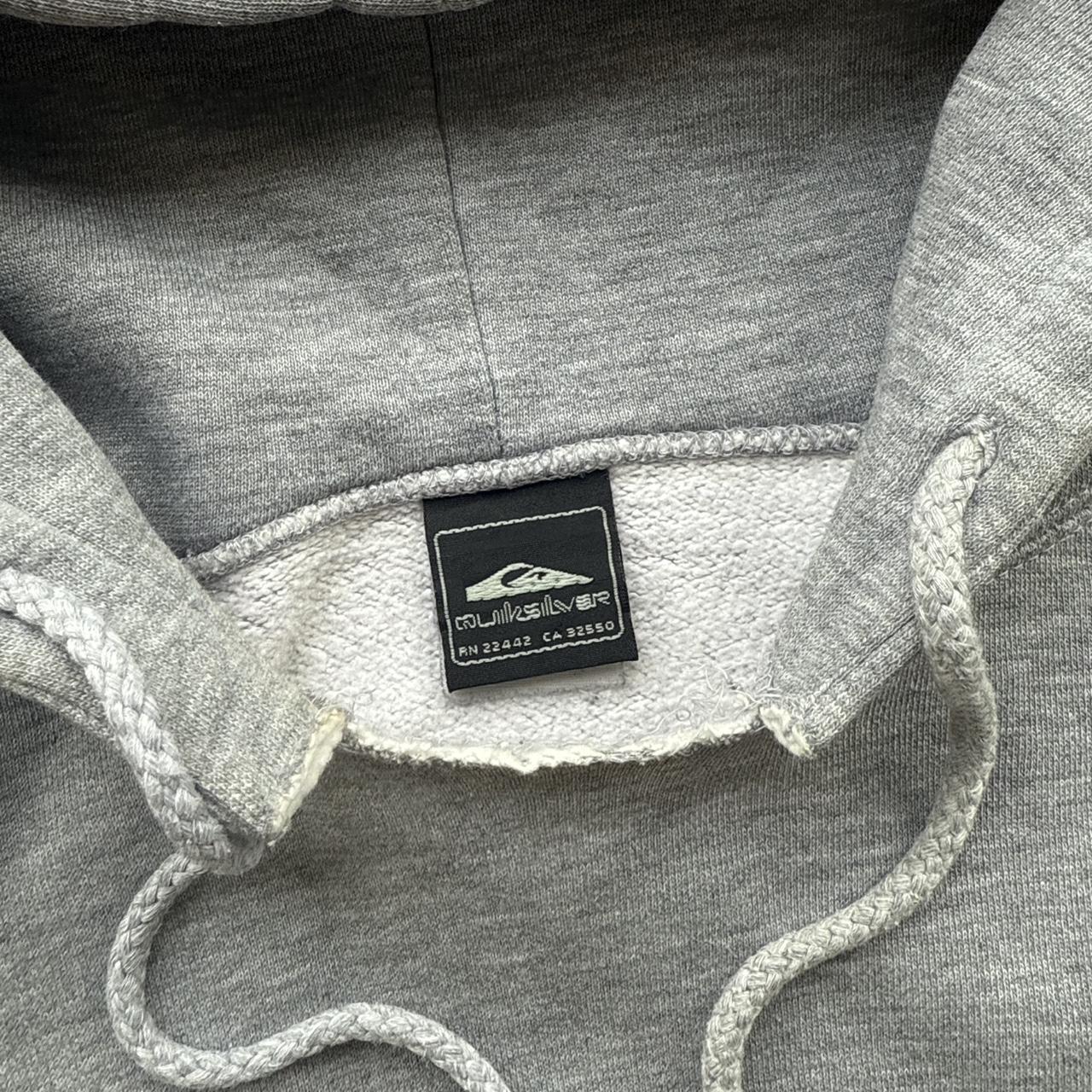 Quiksilver Vintage split neck Y2K Surfwear 2000s spellout hoodie