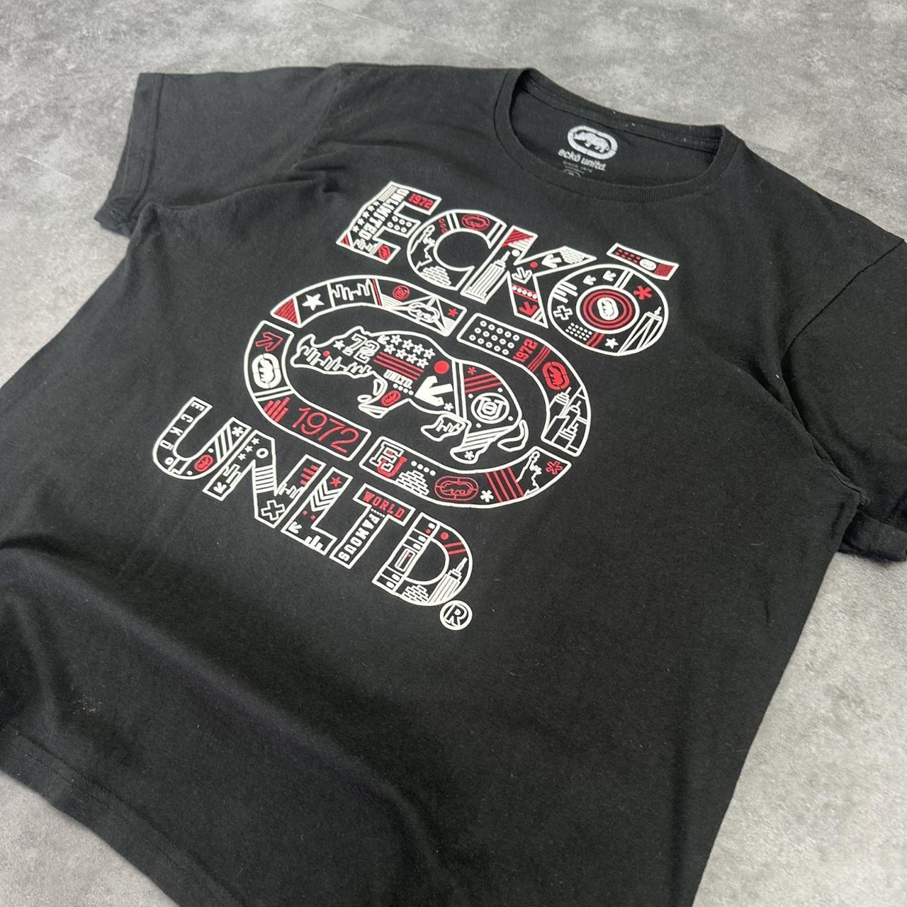 Ecko Unltd T Y2K 90s print graphic logo T shirt