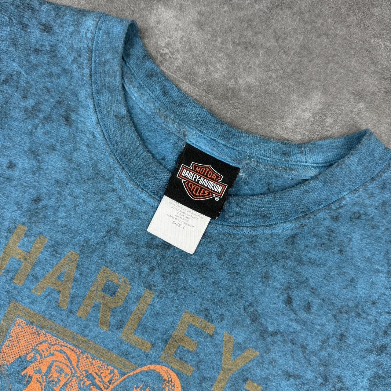 Harley Davidson 2000s biker motorcycle logo Spellout graphic T shirt