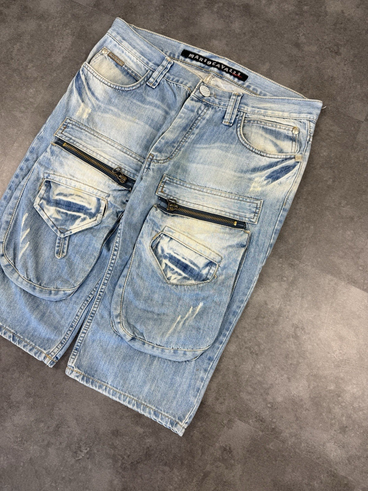 Baggy Denim Jorts Jeans Shorts Vintage Skater Grunge Hip Hop Y2K Rave 34W