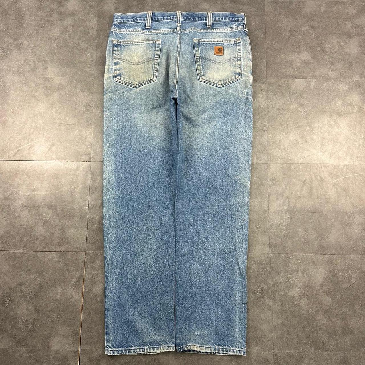 Carhartt 2000s dungaree workwear comfort fit denim cargo trousers
