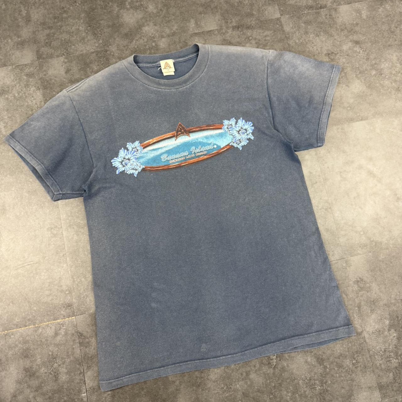 Banana island 2000s Hawaii long boards Print graphic logo surf T shirt