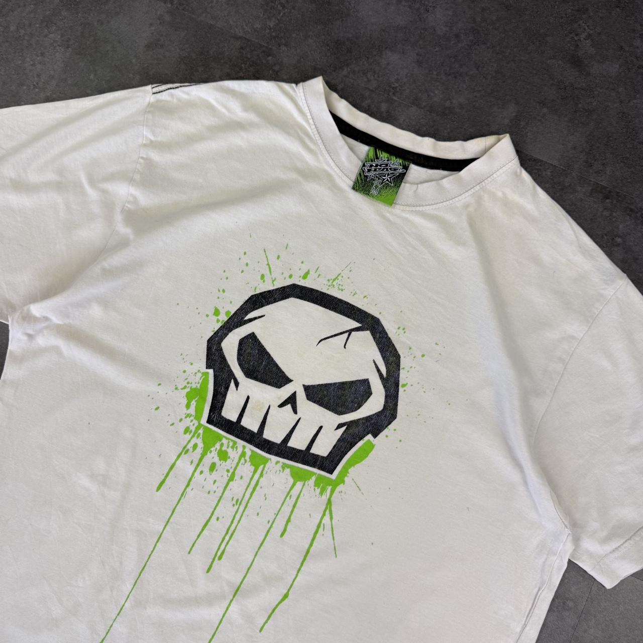 No Fear 2000s Print graphic Skull logo T shirt