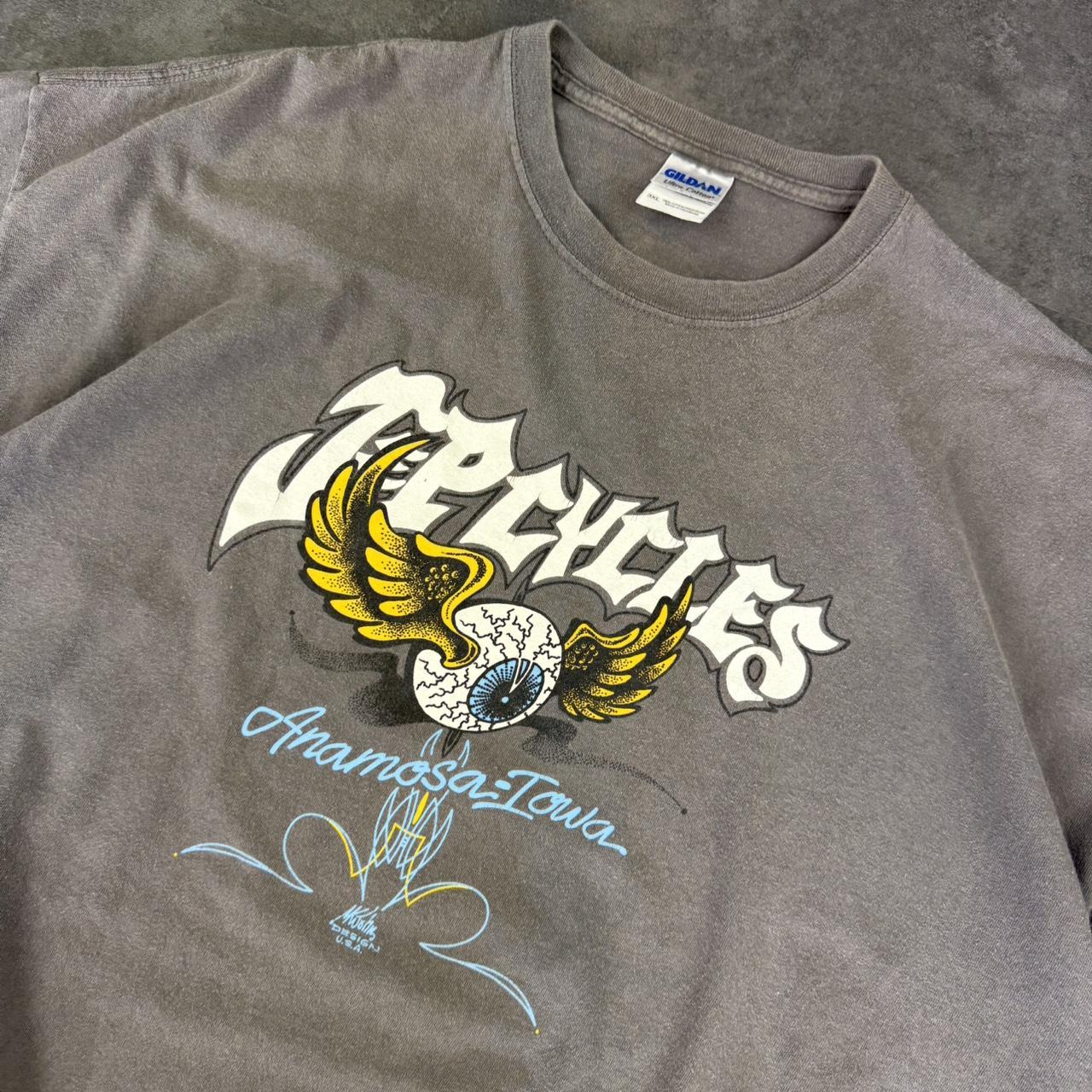 Gildan J&P cycles 2000s eyeball graphic print T shirt