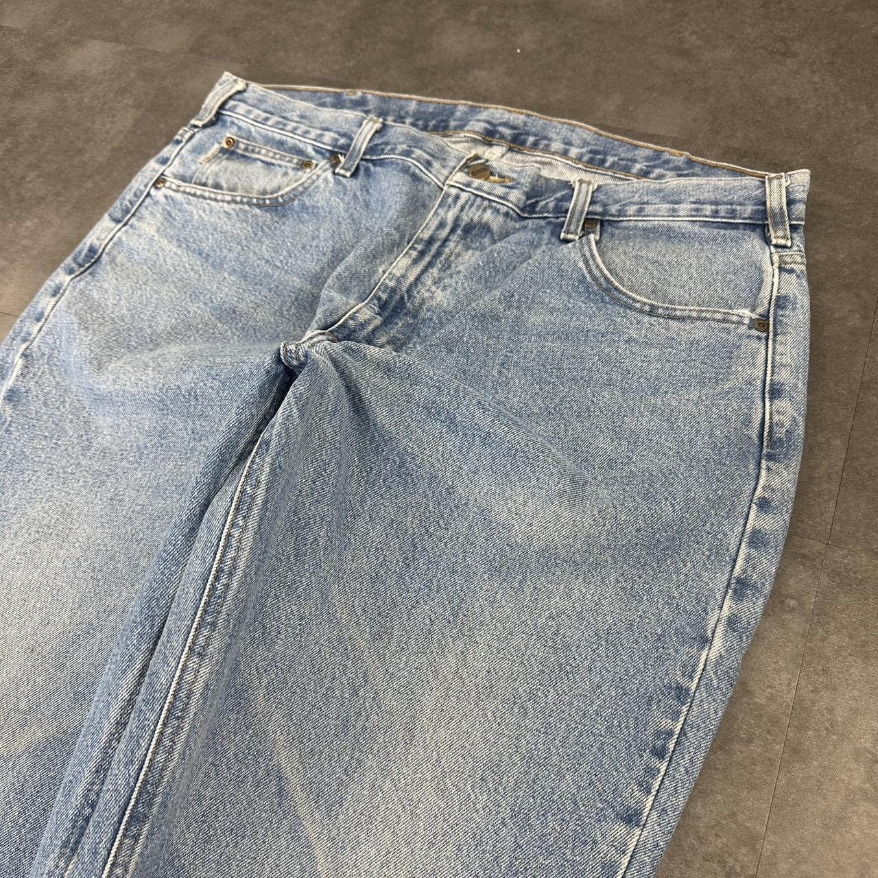 Carhartt 2000s dungaree workwear comfort fit denim cargo trousers